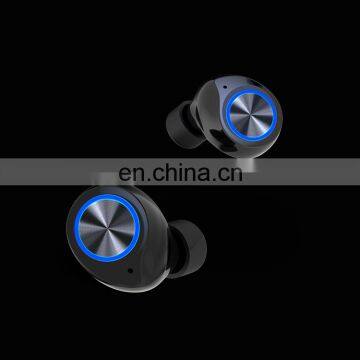 Noise Reduction Wireless Blue Tooth V5.0 Earphone with Cold Led Digital Screen