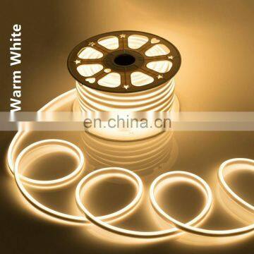 2835 SMD 220V Warm White Flexible Neon LED Strip Double Side Neon Tube Light photo-4