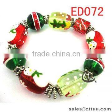 handmade Christmas Style glass bead bracelet for europe