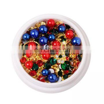 Acrylic Alloy Nail Crystal Decoration Colorful Diamond 3d Mixed Decal Decoration