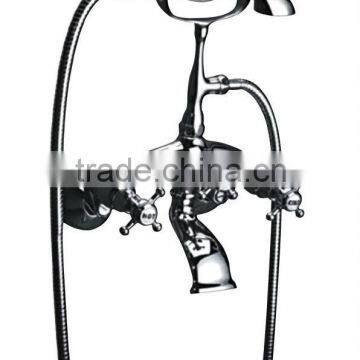 New Design Wall Mounted Dual Handle Silver Telephone Shower Sets