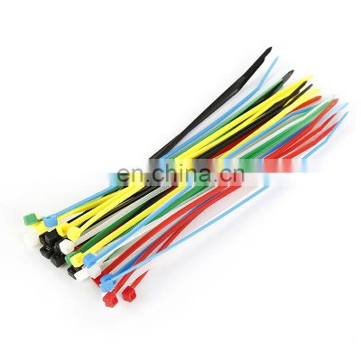 JZ 100 Pcs PA6 2.5*100mm 4inch Colorful Zip Ties Resistant Nylon Cable Tie