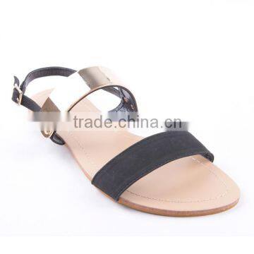 Hot Selling Latest Low Heel Ladies New Fashionable Flat Sandals With Sequined Decoration photo-2