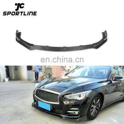 Q50 Carbon Fiber Front Bumper Spoiler Lip for Infiniti Q50