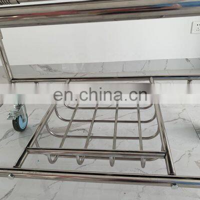 Stainless Steel Ambulance Emergency Stretcher Cart Patient Transport Trolley for Hospital photo-4