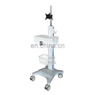 Wholesale ABS Plastic Computer Telemedicine Mobile ICU Monitoring Trolley with Power Socket