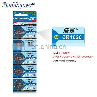 5pcs/Blister Card CR1620 3V Lithium Button Cell Battery Coin 70mAh CR1620 DL1620 ECR1620 GPCR1620 for Sale photo-3