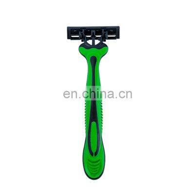 China factory wholesale low price men's fashion razor three-blade shaving knife