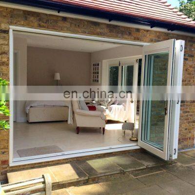 Vertical Exterior Aluminium Sliding Exterior bi Folding Door Tempered Glass