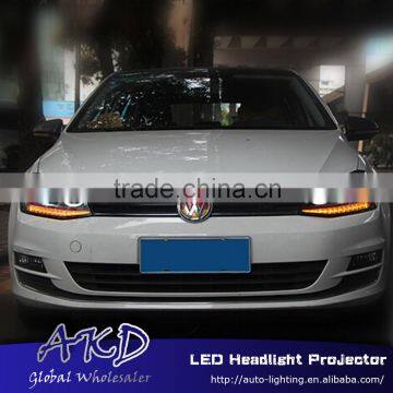 AKD Car Styling for VW Golf 7 LED Headlights C-Type 2013-2014 LED Head Lamp Projector Bi Xenon Hid H7 photo-4