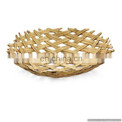 gold decorative metal funky bowl