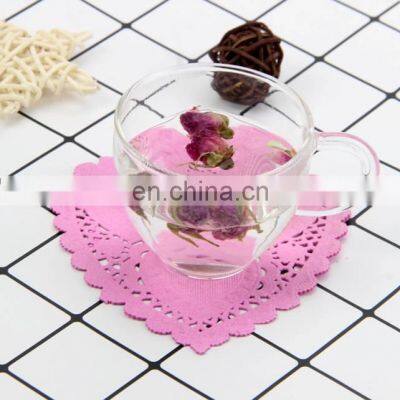 Top Selling Colorful Valentine Heart Shape Paper Lace Doily photo-4