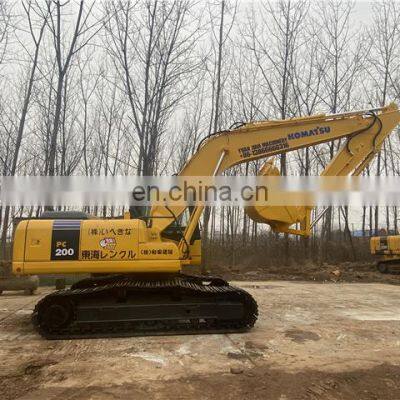 Perfect working condition hot sale crawler excavator komatsu pc200-7 with low working hours in stock