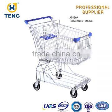 Asia Style Real Nice Shopping Carts Supermarket Holder Shopping Cart Zinc Plated Shopping Trolley