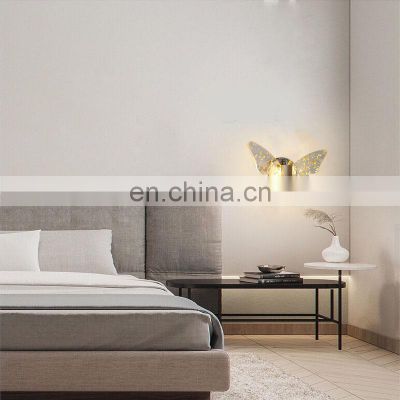 Modern Creative Led Wall Lamp New Fashion Butterfly Mounted Lighting For Living Room Hotel Bedroom Decor LED Wall Light