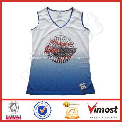 Customized Sublimation Running Singlet of 100% Polyester