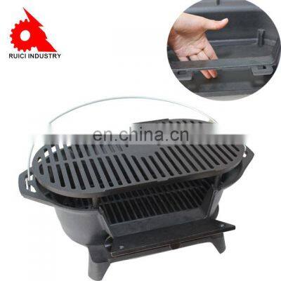 Cast Iron Camping Stove Outdoor Charcoal Portable Bbq Grills photo-2