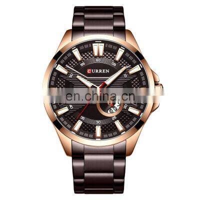 Brand men's watch fashion luxury waterproof quartz steel strap watch business leisure calendar men's watch