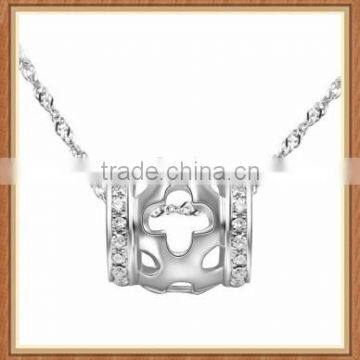 Rhodium,yellow gold or rose gold plated nickel free top 925 sterling silver pendant for girl