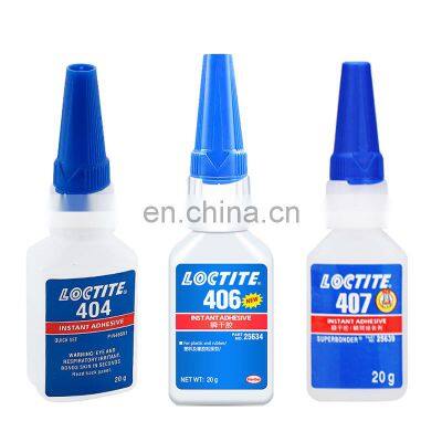 20g Loctiter 404 406 407 Super Glue Instant Adhesive Universal Type Sticky Plastic Rubber Quick-drying Glue