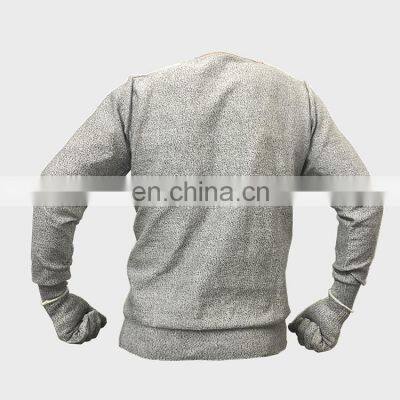 Custom Logo HPPE Black Gray Anti-cutting Clothing Level 5 Jacket Protection Cut Resistant Safety Work Clothes photo-2