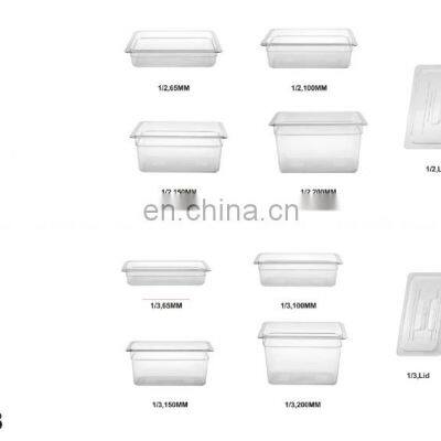 Clear Plastic Polycarbonate PC Insulated Food Pan NSF Certificated Kitchen Plastic Dinnerware Lunch Box photo-5