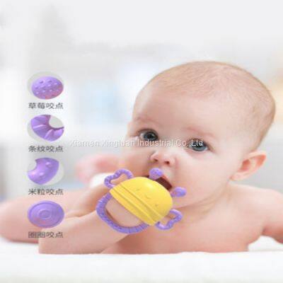 Anti-eating hand tool tooth glue grinding stick baby bite glue toy can be boiled food grade silicone
