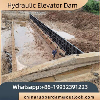 Supply steel dam hydraulic support rod gate landscape water conservancy hinge dam