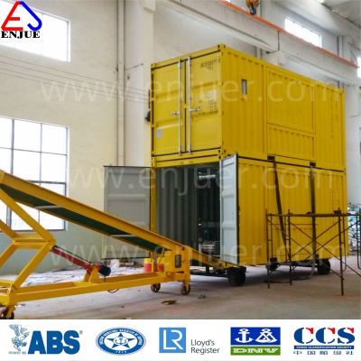 25/50/100KG Double Working Line Containerized Movable Port Use Bagging and Weighing Unit Packing Machine for Bulk Cargo