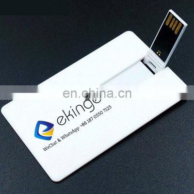 2GB 4GB 8GB 16GB credit card shape usb memory stick custom business visiting card usb flash plastic wafer usb card thumb drive