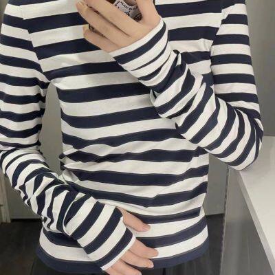 Slim Fit Round Neck Long Sleeved Base Shirt Suitable for Spring and Autumn Wear photo-4