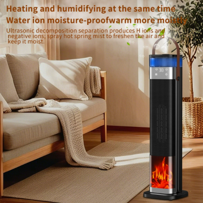 Увлажнитель с ультразвуковой распылительной системой и обогреватель/домашний обогреватель с имитацией пламени (Вейчаты: 13510231336)