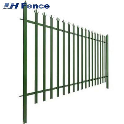 Baratos postes de valla y paneles de valla de acero galvanizado de alta calidad, barandas circulares, puertas de construcción con estilo de diseño de arte moderno