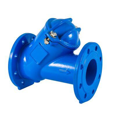 Industrial Flanged Check Valve - Blue Cast Iron Non-Return Valve for Water/Oil/Gas Pipeline Systems