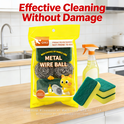 High Quality Scouring Pad Washing Dishes Household Cleaner Kitchen Sponge Green Scouring Pad photo-5