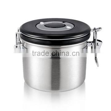 stainless steel coffee canister with air hole 800ML