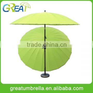 Top Quality 24 Rib Firm Solid Windproof Anti-UV Large Outdoor Umbrella Manual Big Parasol