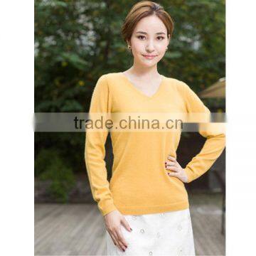 basic V neck woman's cashmere sweater