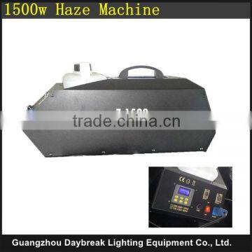 LCD display stage hazer 1500w fog smoking DJ haze mist machine with DMX512 / Remote Control