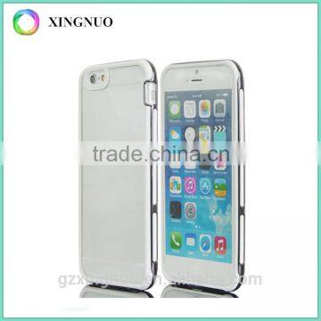 electroplated PC+TPU slim transparent phone case for iphone 6 6S