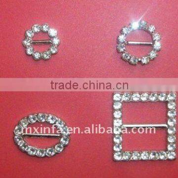 Rhinestone buckle and bra strap adjusting buckle