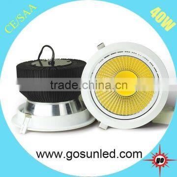 100lm/w CRI>82 Commercial lighting 40W LED COB Ceiling Downlight