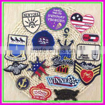 8cm Iron-on or Sew-on for Clothes Cheap Customize Plain Embroidery Patches Embroidered Brand Logo Cartoon Patch