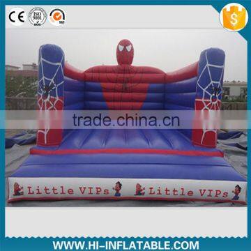 2016 hot sale inflatable Spider Bouncy Castle with slide, outdoor inflatable spider man theme bouncy castle