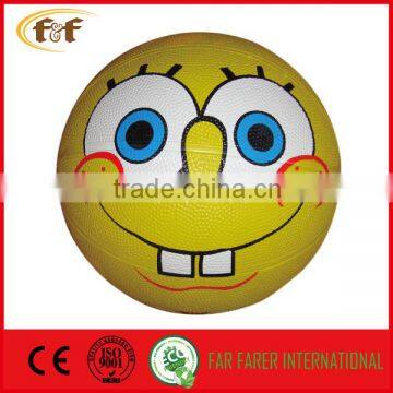 Size 5 full prined 8 panels rubber basketball with full design