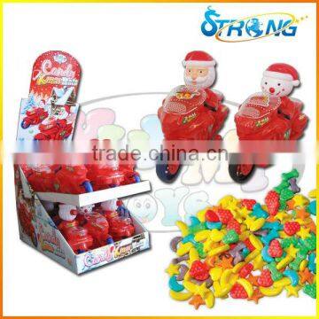 Christmas Santa Pull Back Moto Toys Candy