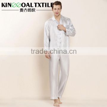 Jacquard Men's Classic Silk Pajama Set Luxury Sleepwear by 100% Silk