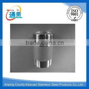 made in china cnc machine stainless steel double end threaded nipples