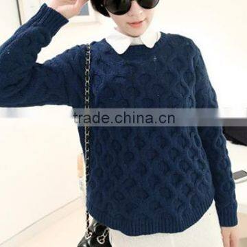 Circle twist sweater female sweater