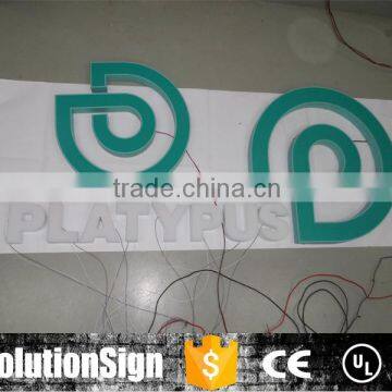 custom backlit led 3d letter sign waterproof led metal letter sign factory